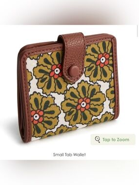 Vera Bradley Small Tab Wallet in Oxford Canvas
